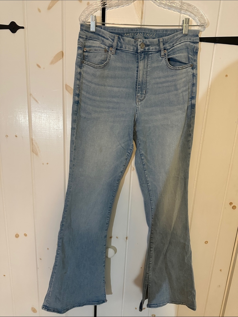 American Eagle Outfitters Light Blue Flare Jeans - Women's Wide Leg